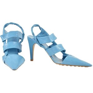 Bottega Veneta, Schoenen, Dames, Blauw, 37 EU, Leer, Lichtblauwe Schoenen voor Vrouwen