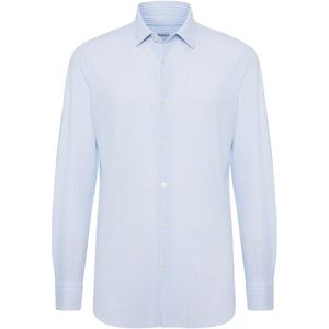 Boggi Milano, Overhemden, Heren, Blauw, XL, Nylon, B Tech Slim Fit Stretch Nylon Overhemd