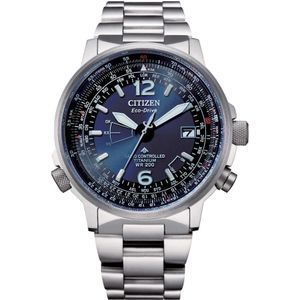 Citizen, Accessoires, Heren, Blauw, ONE Size, Pilot Super Titanium Horloge - Blauwe Wijzerplaat