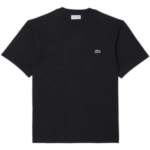 Lacoste, Tops, Heren, Zwart, 3Xl, Katoen, Klassieke korte mouw T-shirt