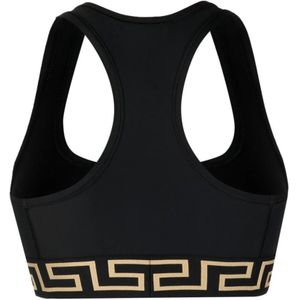 Versace, Sportieve trainingsbeha`s Zwart, Dames, Maat:XS