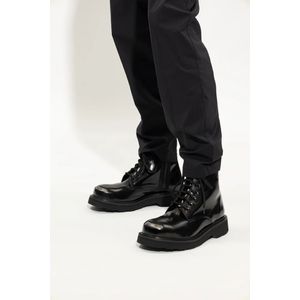 Kenzo, Schoenen, Heren, Zwart, 40 EU, Leer, Veterlaarzen