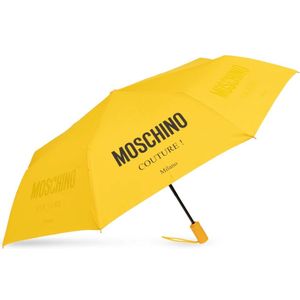 Moschino, Paraplu met logo Geel, unisex, Maat:ONE Size