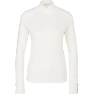 Marc Cain, T-Shirt met gespleten col Wit, Dames, Maat:L