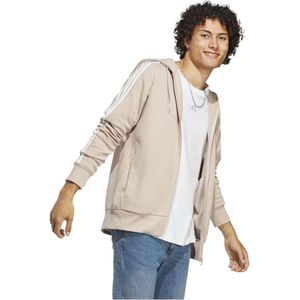 Adidas, Sweatshirts & Hoodies, Heren, Beige, S, Essentials French Terry 3 Bandas Hoodie