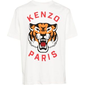 Kenzo, Tops, Dames, Wit, L, Katoen, T-Shirts