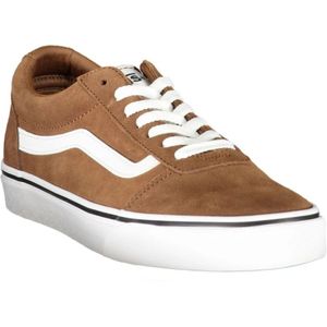 Vans, Schoenen, Heren, Bruin, 40 EU, Polyester, Bruine Polyester Sneaker met Contrastdetails