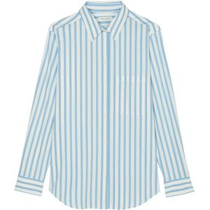 Marc O'Polo, Blouses & Shirts, Dames, Blauw, XS, Katoen, Gestreepte blouse