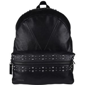 Jimmy Choo, Zwarte leren rugzak met studs Zwart, Heren, Maat:ONE Size