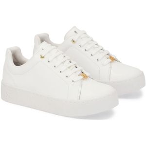 Kazar, Schoenen, Dames, Wit, 36 EU, Leer, Witte minimalistische sneakers op een eenvoudige zool