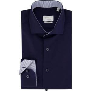 Eterna, Overhemden, Heren, Blauw, L, Katoen, Donkerblauw Business Overhemd Comfort Fit