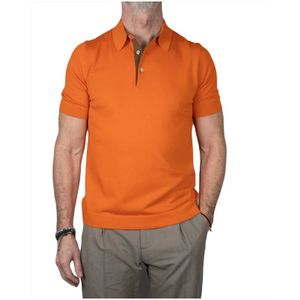 Gran Sasso, Tops, Heren, Oranje, 2Xl, Katoen, Polo Shirts