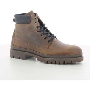 Bullboxer, Schoenen, Heren, Bruin, 44 EU, Stijlvolle Cognac Veterschoenen voor Heren