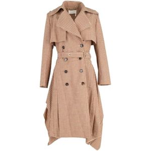Chloé Pre-owned, Pre-owned, Dames, Bruin, M, Katoen, Pre-owned Cotton outerwear