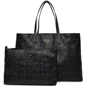 Guess, Tassen, Dames, Zwart, ONE Size, Grote 2 in 1 Tote Tas Dames Zwart