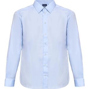 Emporio Armani, Blouses Shirts Blauw, Heren, Maat:XS