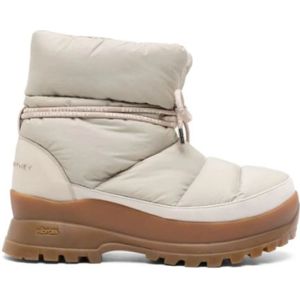 Stella McCartney, Schoenen, Dames, Beige, 40 EU, Beige Chunky Rubberen Zool Enkellaarzen