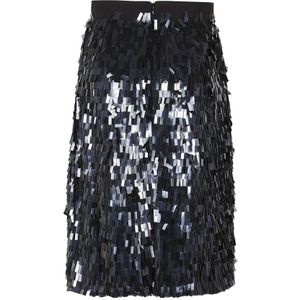 Pinko, Rokken, Dames, Zwart, M, Pailletten, Paillet Midi Rok