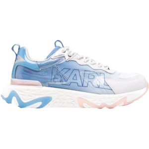 Karl Lagerfeld, Schoenen, Dames, Blauw, 36 EU, Leer, Lage top sneakers