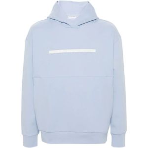 Calvin Klein, Sweatshirts & Hoodies, Heren, Blauw, M, Heldere Blauwe Sweaters