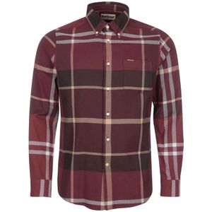 Barbour, Klassieke Winter Rode Getailleerde Overhemd Rood, Heren, Maat:XL