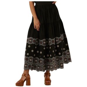 Vanessa Bruno, Rokken, Dames, Zwart, S, Zwarte Maxi Rok Aoda Stijl