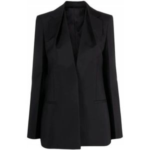 Givenchy, Stijlvolle Single-breasted Blazer Zwart, Dames, Maat:S