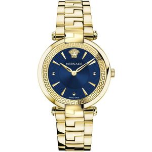 Versace, Revive Roestvrijstalen Armbandhorloge Geel, Dames, Maat:ONE Size