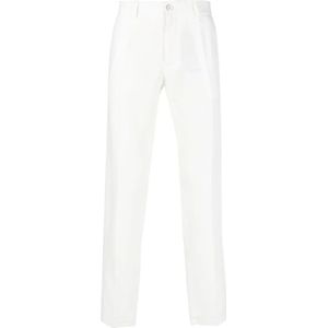 Dolce & Gabbana, Broeken, Heren, Wit, M, Stijlvolle witte chino`s voor heren