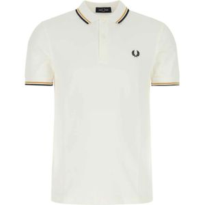 Fred Perry, M3600 P62 Polo Shirt Wit, Heren, Maat:S