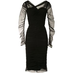 Dolce & Gabbana, Kleedjes, Dames, Zwart, S, Katoen, Zwarte jurk voor vrouwen