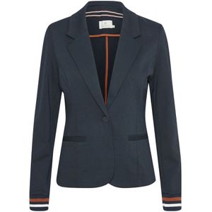 Kaffe, Sportieve Blazer met Kleurrijke Strepen Blauw, Dames, Maat:XL