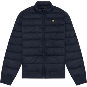 Lyle & Scott, Jassen, Heren, Blauw, XL, Gewatteerde jas met opstaande kraag