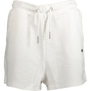 Fila, Korte broeken, Dames, Wit, XL, Witte Dames Shorts met Elastische Taille