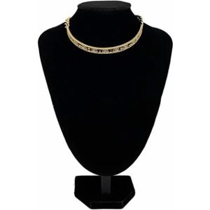 Chanel Vintage, Tweedehands Gouden Leren Chanel Ketting Geel, Dames, Maat:ONE Size