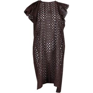 Isabel Marant Pre-owned, Pre-owned, Dames, Bruin, S, Katoen, Pre-owned Cotton dresses