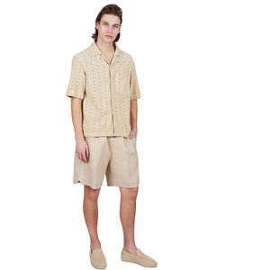 Eleventy, Korte broeken, Heren, Beige, W31, Linnen, Linnen Jogger Shorts