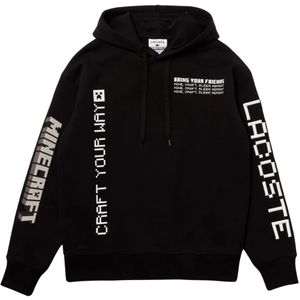 Lacoste, Sweatshirts & Hoodies, Heren, Zwart, M, Unisex hoodie met Minecraft ontwerp
