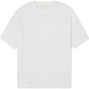 American Vintage, Bysapick Oversized Katoenen T-Shirt - Wit Wit, Heren, Maat:XL