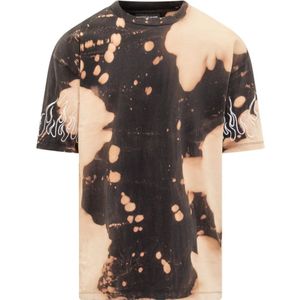Vision OF Super, Tops, Heren, Zwart, XL, T-shirt met vlammenprint