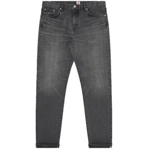 Edwin, Regular Tapered Zwarte Jeans Zwart, Heren, Maat:W32