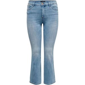 Only Carmakoma, Jeans, Dames, Blauw, 2XL L32, Denim, Bijgesneden jeans