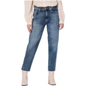 7 For All Mankind, Jeans, Dames, Blauw, W28, Denim, Malia Mom Jeans Blauw