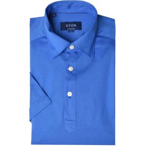 Eton, Overhemden, Heren, Blauw, S, Tijdloze Klassieke Casual Overhemd