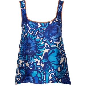 La DoubleJ, Tops, Dames, Blauw, XS, Zijden Twirl Top