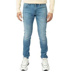 7 For All Mankind, Jeans, Heren, Blauw, W30, Slim-fit Jeans