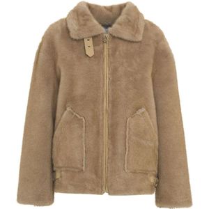 Bully, Jassen, Dames, Bruin, S, Faux Fur Hoge Kraag Jas