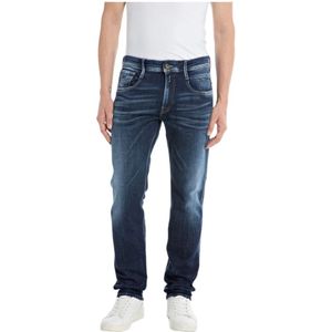 Replay, Jeans, Heren, Blauw, W31 L32, Katoen, Heren Anbass Slim Fit Jeans