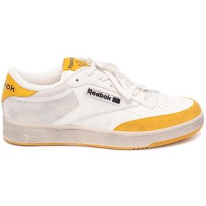 Reebok, Stijlvolle witte en oranje Catalyst Club C Sneakers Wit, Heren, Maat:41 1/2 EU