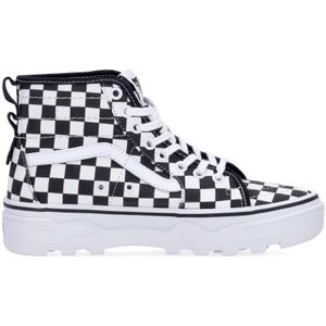 Vans, Hoge geruite sneakers Zwart, Dames, Maat:38 1/2 EU